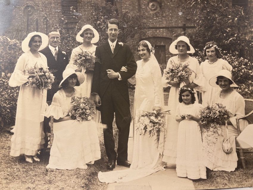 Hilda Van Stockum And Her Husband Wedding Photo With Friends